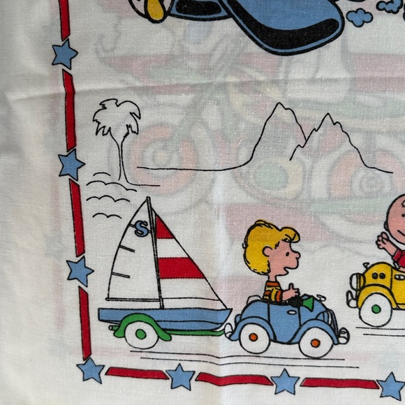 Vintage Peanuts See America First Pillowcase - World Trade Center - Made in USA - Picture 4 of 13